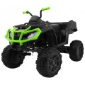 Quad XL ATV na batériu pre deti Čierno-Zelený + Pohon 4x4 + Batožinový priestor + Pomalý štart + EVA + Audio LED