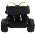 Quad XL ATV na batériu pre deti Čierno-Zelený + Pohon 4x4 + Batožinový priestor + Pomalý štart + EVA + Audio LED