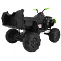 Quad XL ATV na batériu pre deti Čierno-Zelený + Pohon 4x4 + Batožinový priestor + Pomalý štart + EVA + Audio LED
