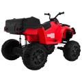 Quad XL ATV na batériu pre deti Červený + Pohon 4x4 + Batožinový priestor + Pomalý štart + EVA + Audio LED