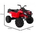 Quad XL ATV 2,4GHz na batériu pre deti Červený + Ovládač + Pohon 4x4 + Batožinový priestor + Pomalý štart + EVA + Audio LED