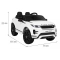 Range Rover Evoque na batériu pre deti Biely + Ovládač + Pomalý štart + MP3 LED
