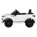 Range Rover Evoque na batériu pre deti Biely + Ovládač + Pomalý štart + MP3 LED