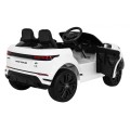 Range Rover Evoque na batériu pre deti Biely + Ovládač + Pomalý štart + MP3 LED