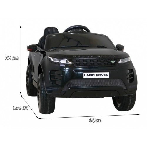 Range Rover Evoque na batériu pre deti Čierny + Ovládač + Pomalý štart + MP3 LED