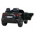 Range Rover Evoque na batériu pre deti Čierny + Ovládač + Pomalý štart + MP3 LED