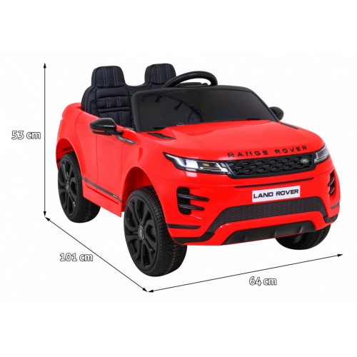 Range Rover Evoque na batériu pre deti Červený + Ovládač + Pomalý štart + MP3 LED