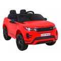 Range Rover Evoque na batériu pre deti Červený + Ovládač + Pomalý štart + MP3 LED