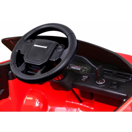 Range Rover Evoque na batériu pre deti Červený + Ovládač + Pomalý štart + MP3 LED
