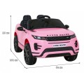 Range Rover Evoque na batériu pre deti Ružový + Ovládač + Pomalý štart + MP3 LED