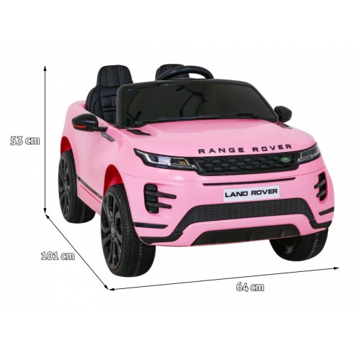 Range Rover Evoque na batériu pre deti Ružový + Ovládač + Pomalý štart + MP3 LED