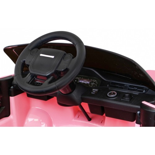 Range Rover Evoque na batériu pre deti Ružový + Ovládač + Pomalý štart + MP3 LED