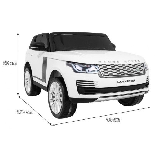 Range Rover HSE 2-miesta Autíčko pre deti Biely + Ovládač + 5-bodové pásy + Audio panel + LED