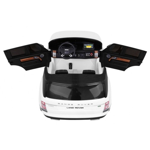 Range Rover HSE 2-miesta Autíčko pre deti Biely + Ovládač + 5-bodové pásy + Audio panel + LED