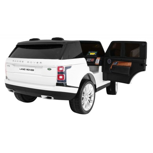 Range Rover HSE 2-miesta Autíčko pre deti Biely + Ovládač + 5-bodové pásy + Audio panel + LED