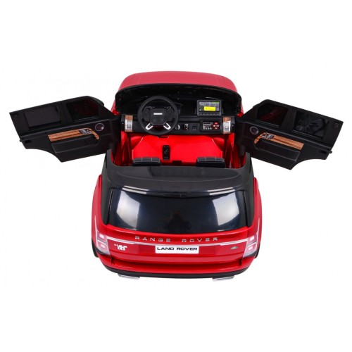 Range Rover HSE Lakované Autíčko pre 2 deti Červené + Ovládač + 5-bodové pásy + Audio panel + LED