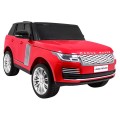 Range Rover HSE Lakované Autíčko pre 2 deti Červené + Ovládač + 5-bodové pásy + Audio panel + LED