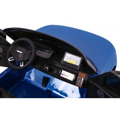 Range Rover HSE Lakované Autíčko pre 2 deti Modré + Ovládač + 5-bodové pásy + Audio panel + LED