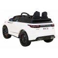 Range Rover Velar na batériu Biely + Ovládač + EVA + Pomalý štart + MP3 LED
