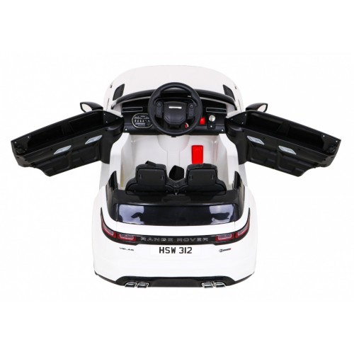 Range Rover Velar na batériu Biely + Ovládač + EVA + Pomalý štart + MP3 LED