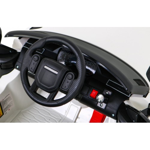 Range Rover Velar na batériu Biely + Ovládač + EVA + Pomalý štart + MP3 LED