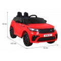 Range Rover Velar na batériu Červený + Ovládač + EVA + Pomalý štart + MP3 LED