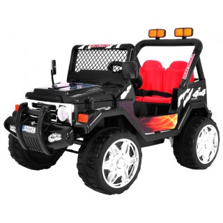 Terénny Raptor Drifter na batériu pre deti Čierny + Ovládač + Pomalý štart + EVA + Zvuky Svetiel