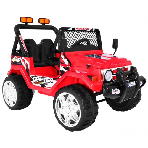 Terénny Raptor Drifter na batériu pre deti Červený + Ovládač + Pomalý štart + EVA + Zvuky Svetiel