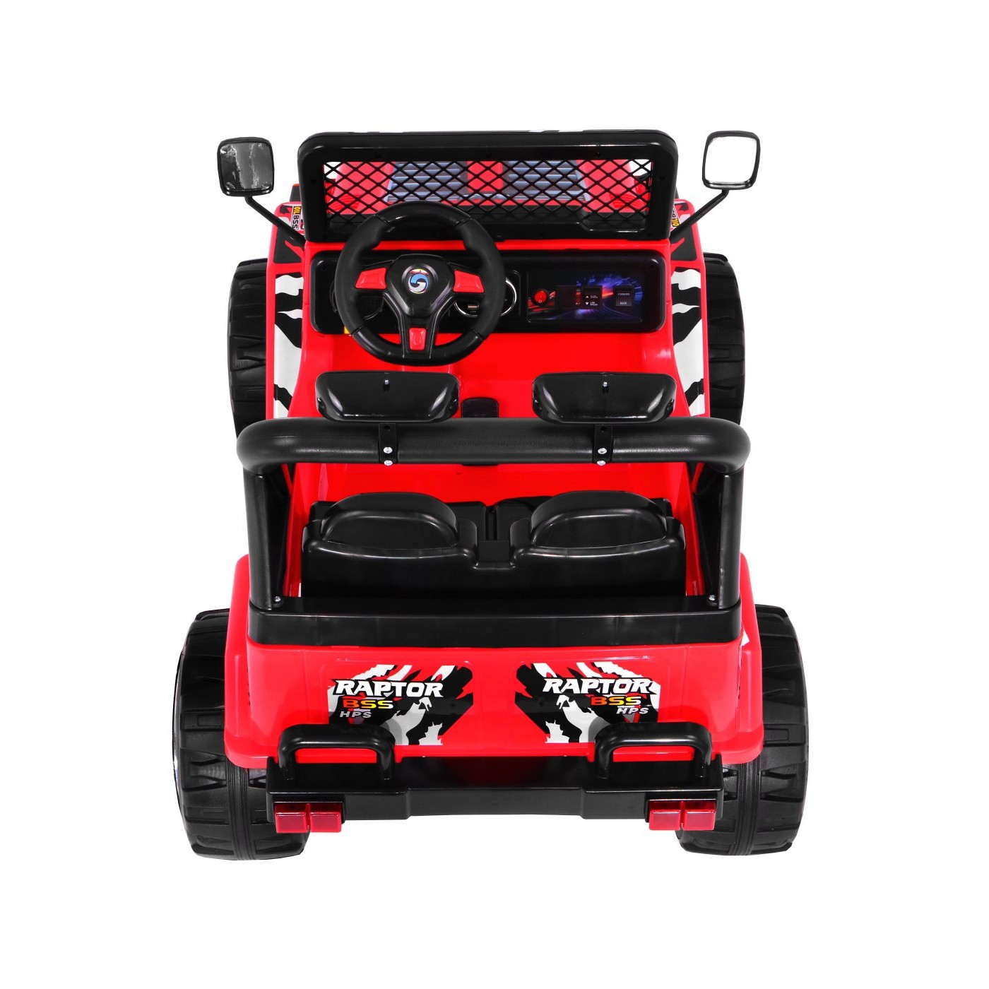 Terénny Raptor Drifter na batériu pre deti Červený + Ovládač + Pomalý štart + EVA + Zvuky Svetiel