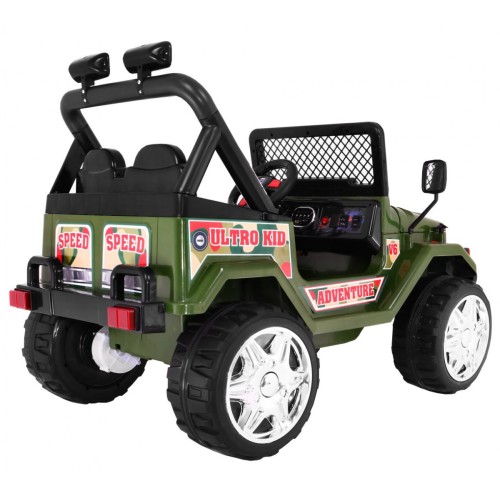 Terénny Raptor Drifter na batériu pre deti Zelený + Ovládač + Pomalý štart + EVA + Zvuky Svetiel