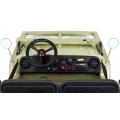 Vojenské Autíčko Retro pre 3 deti Matcha + Pohon 4x4 + Úložné priestory + EVA + Pomalý štart + MP3 LED