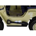 Vojenské Autíčko Retro pre 3 deti Matcha + Pohon 4x4 + Úložné priestory + EVA + Pomalý štart + MP3 LED