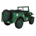 Vojenské Autíčko Retro pre 3 deti Zelený + Pohon 4x4 + Úložné priestory + EVA + Pomalý štart + MP3 LED