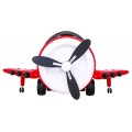 Lietadlo F99 Sky Limit na batériu pre deti Červené + Pohyblivá vrtuľa + Ovládač + Pomocné kolieska + Audio LED + EVA