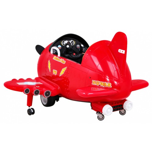 Lietadlo F99 Sky Limit na batériu pre deti Červené + Pohyblivá vrtuľa + Ovládač + Pomocné kolieska + Audio LED + EVA