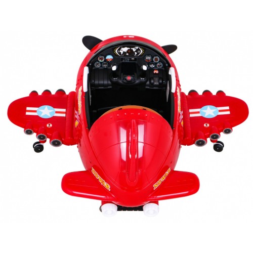 Lietadlo F99 Sky Limit na batériu pre deti Červené + Pohyblivá vrtuľa + Ovládač + Pomocné kolieska + Audio LED + EVA