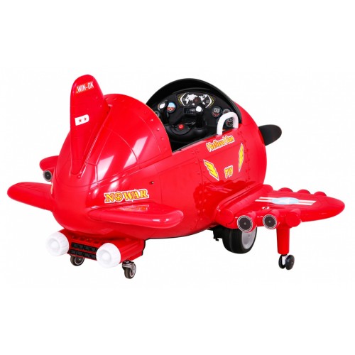 Lietadlo F99 Sky Limit na batériu pre deti Červené + Pohyblivá vrtuľa + Ovládač + Pomocné kolieska + Audio LED + EVA