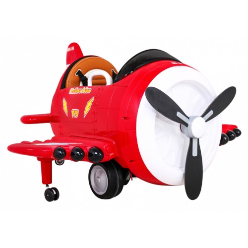 Lietadlo F99 Sky Limit na batériu pre deti Červené + Pohyblivá vrtuľa + Ovládač + Pomocné kolieska + Audio LED + EVA