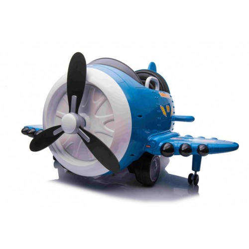 Lietadlo F99 Sky Limit na batériu pre deti Modré + Pohyblivá vrtuľa + Ovládač + Pomocné kolieska + Audio LED + EVA