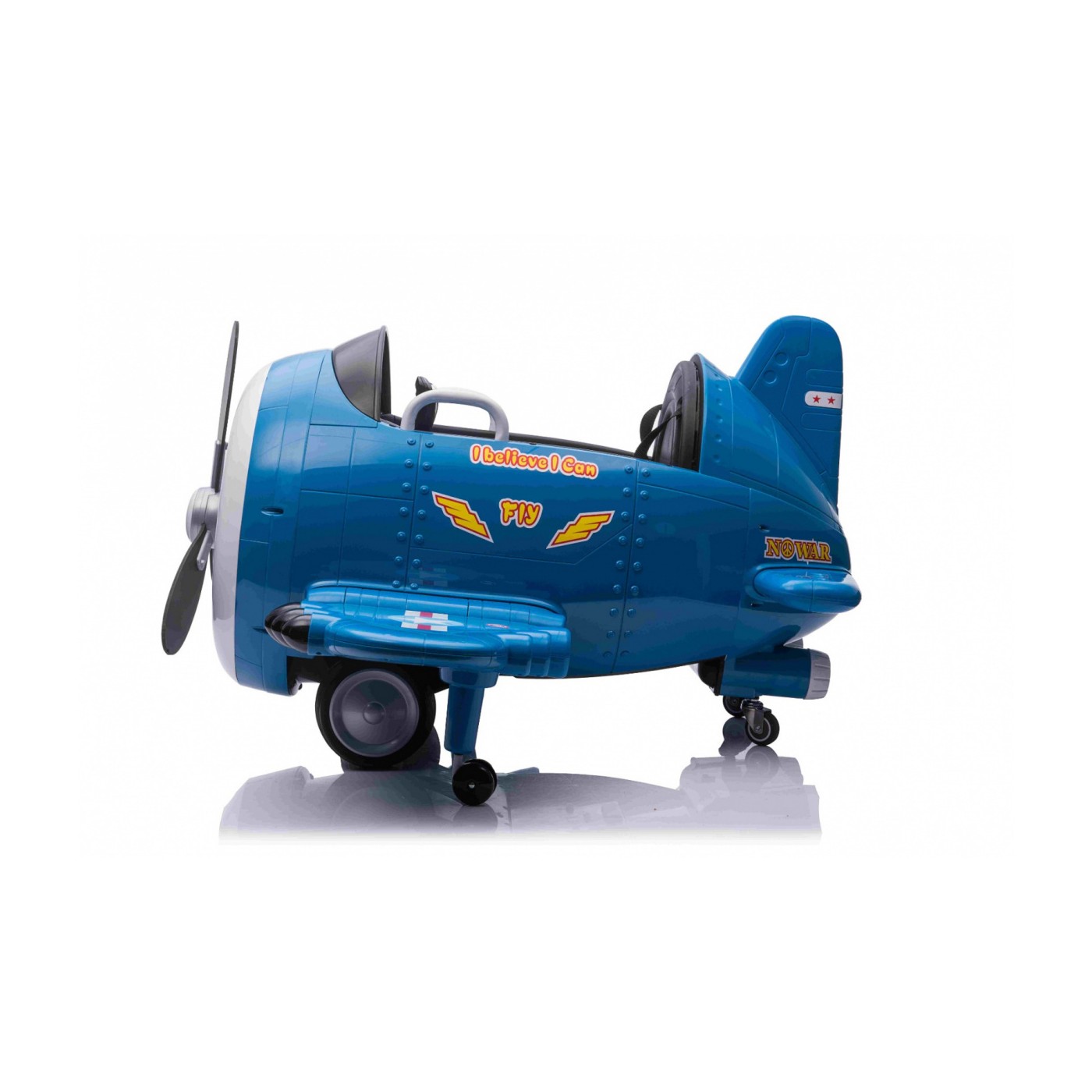 Lietadlo F99 Sky Limit na batériu pre deti Modré + Pohyblivá vrtuľa + Ovládač + Pomocné kolieska + Audio LED + EVA