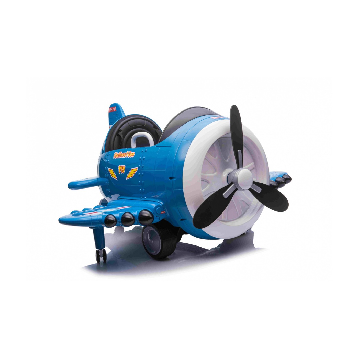Lietadlo F99 Sky Limit na batériu pre deti Modré + Pohyblivá vrtuľa + Ovládač + Pomocné kolieska + Audio LED + EVA