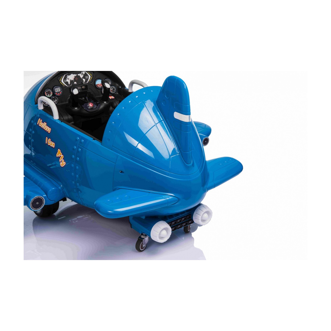 Lietadlo F99 Sky Limit na batériu pre deti Modré + Pohyblivá vrtuľa + Ovládač + Pomocné kolieska + Audio LED + EVA