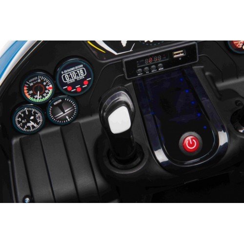 Lietadlo F99 Sky Limit na batériu pre deti Modré + Pohyblivá vrtuľa + Ovládač + Pomocné kolieska + Audio LED + EVA