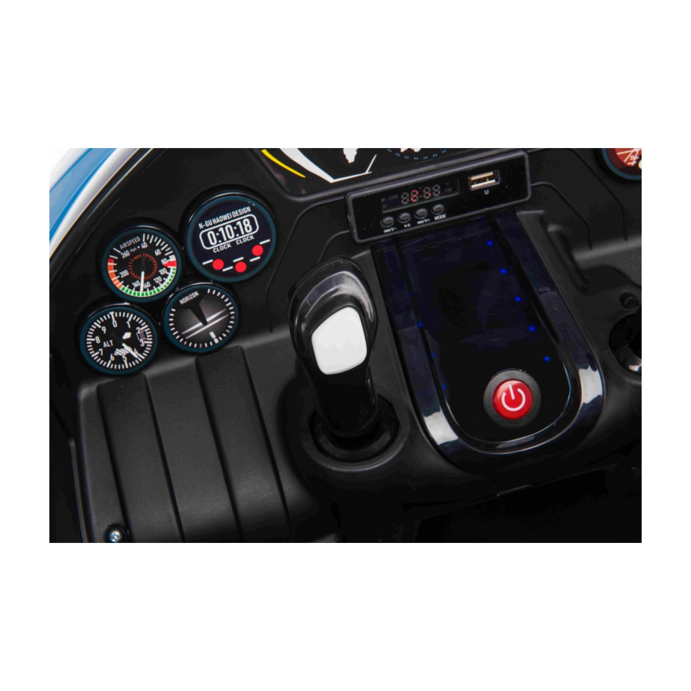 Lietadlo F99 Sky Limit na batériu pre deti Modré + Pohyblivá vrtuľa + Ovládač + Pomocné kolieska + Audio LED + EVA