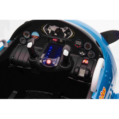 Lietadlo F99 Sky Limit na batériu pre deti Modré + Pohyblivá vrtuľa + Ovládač + Pomocné kolieska + Audio LED + EVA