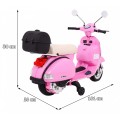 Vozidlo Skúter Vespa Ružový