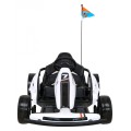 Motokára Speed 7 Drift King na batériu pre deti Biely + Funkcia driftu + Športové sedadlo + 2 Rýchlosti + EVA