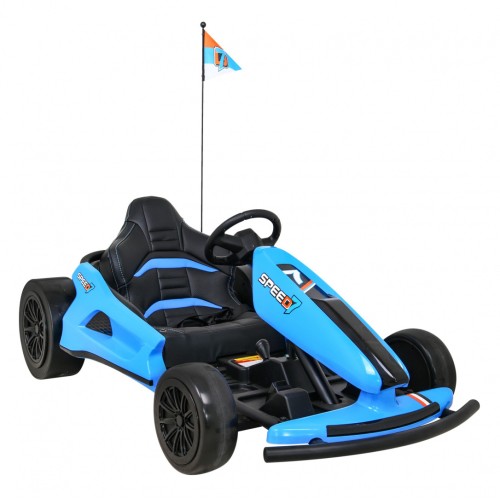 Motokára Speed 7 Drift King na batériu pre deti Modrý + Funkcia driftu + Športové sedadlo + 2 Rýchlosti + EVA
