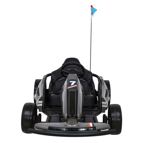 Motokára Speed 7 Drift King na batériu pre deti Šedý + Funkcia driftu + Športové sedadlo + 2 Rýchlosti + EVA