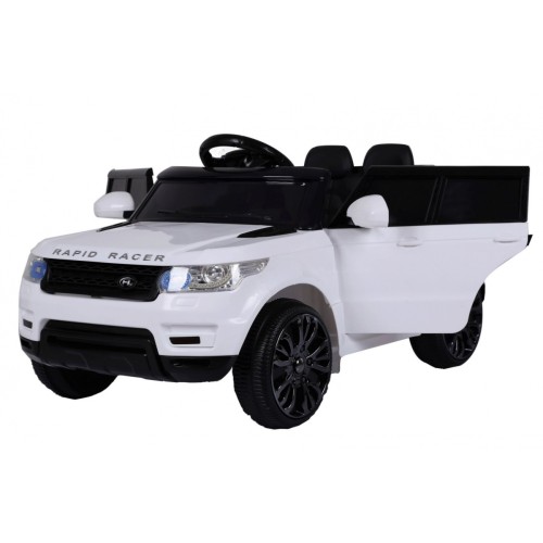 Autíčko Start Run na batériu Biely + Ovládač + Bezpečnostné funkcie + MP3 LED